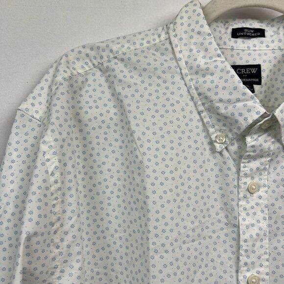 J. Crew Factory bw397 Slim Untucked Flex Performance Casual Shirt For Men NWT si - Picture 2 of 16